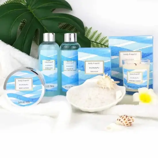 Body & Earth Ocean 7pc Tub Home Spa Set image {1}