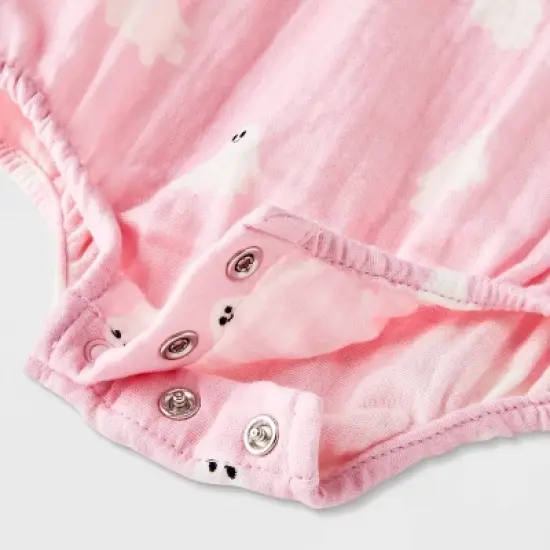 Baby Girls' Ghost Gauze Sleeveless Romper - Cat & Jack&trade; Light Pink image {3}