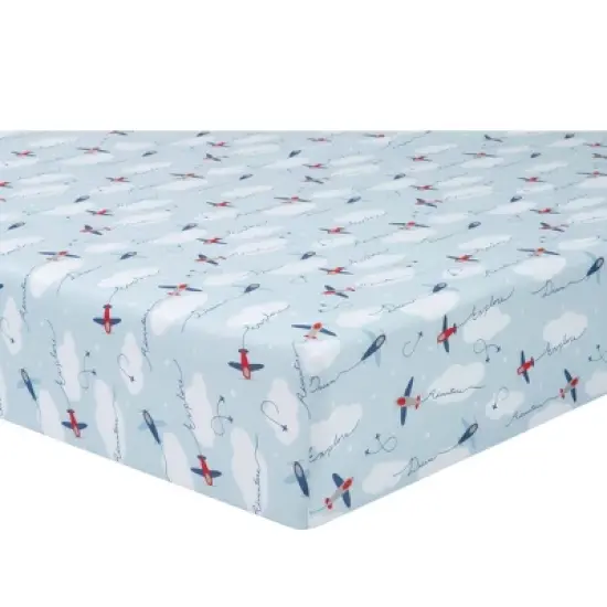 Sammy & Lou Airplanes Microfiber Crib Sheet - 2pk image {2}