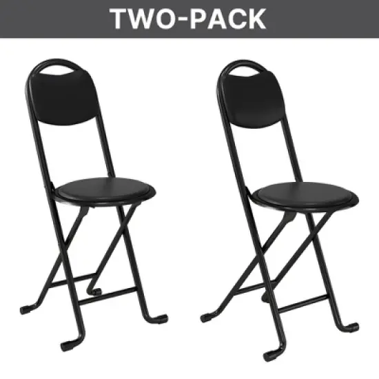 Rbied 2 PCS Folding Stool with Back, Cushioned Padded Folding Stool, Portable Folding Chairs for Outdoor Indoor image {12}