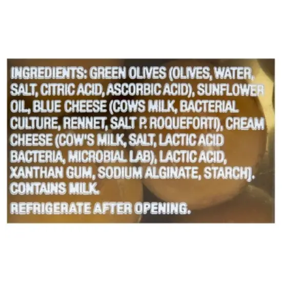 DeLallo Blue Cheese-Stuffed Green Olives, 9.9 oz Jar, (6 Pack) image {5}