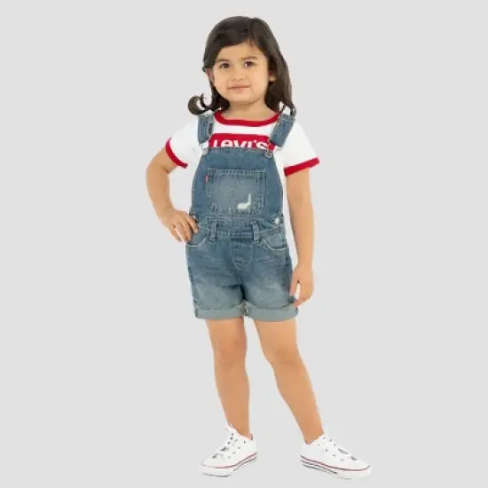 Levi's&reg; Toddler Girls' Solid Shortalls image {7}