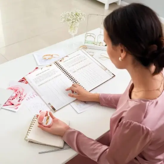 Beautiful Boho Wedding Planner Book and Organizer &ndash; Engagement Gift for Newly Engaged Couples, Future Brides and Grooms image {4}