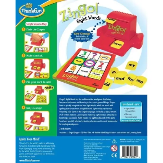 ThinkFun Zingo Sight Words Game image {1}