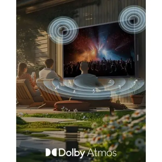 SYLVOX 55" Outdoor TV, 1000nits Google Smart TV Built-in Google Assistant, Chormecast, IP55 Waterproof Outside TV for Partial Sun (Deck Pro 2.0) image {7}