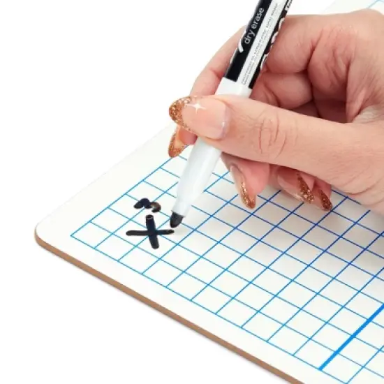 Bright Creations 12 Pack XY Axis Graph Whiteboard 9 x 12, Dry Erase Double-Sided Lap Board with 12 Erasers for Students (24 Piece Set) image {6}