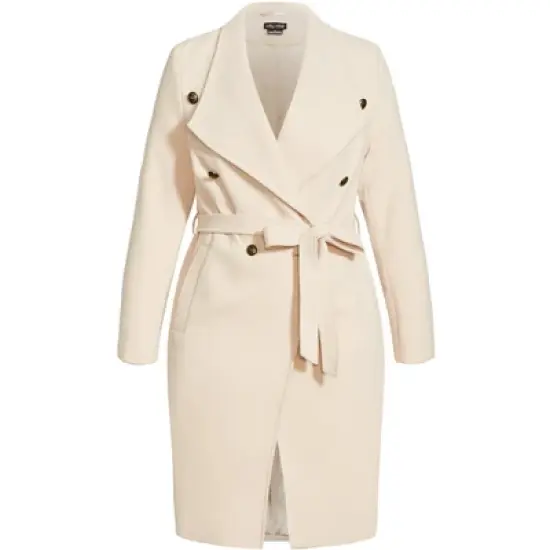 CITY CHIC | Women's Plus Size Sassy Military Coat - buff - 20W image {2}