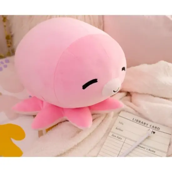 Toynk MochiOshis 12-Inch Character Plush Toy Animal Pink Octopus | Izumi Inkyoshi image {4}