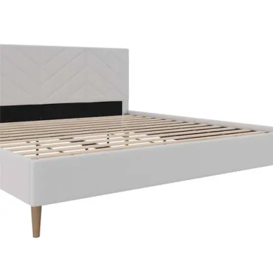 Venus Tufted Upholstered Bed Gray Linen - Room & Joy  image {12}