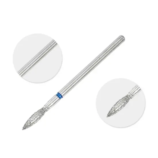 Unique Bargains Emery Nail Drill Bits Set for Acrylic Nails 3/32 Inch Nail Art Tools 44.2mm Length Blue 10 Pcs image {2}