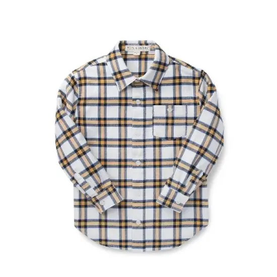 Hope & Henry Boys' Flannel Button Down Shirt, Infant image {7}