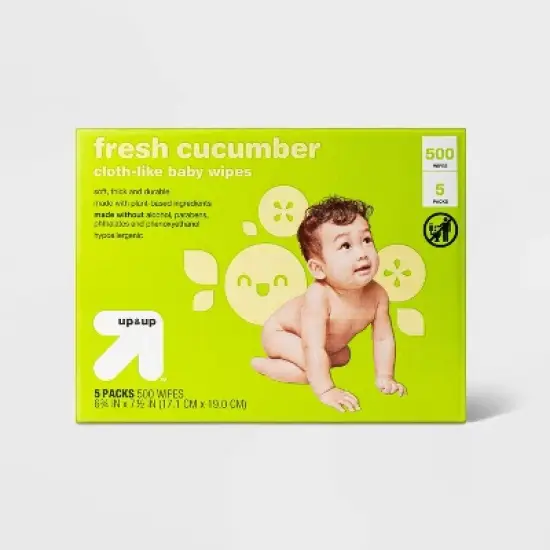 Fresh Cucumber Baby Wipes- up & up&trade; (Select Count) image {10}