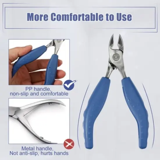 Unique Bargains Stainless Steel Professional Nail Clippers 1 Pc image {2}