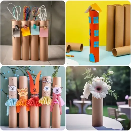 Bright Creations 24 Pack Brown Cardboard Tubes for Crafts, Empty Paper Towel Rolls for DIY Projects, Classrooms (1.7x10 in) image {1}