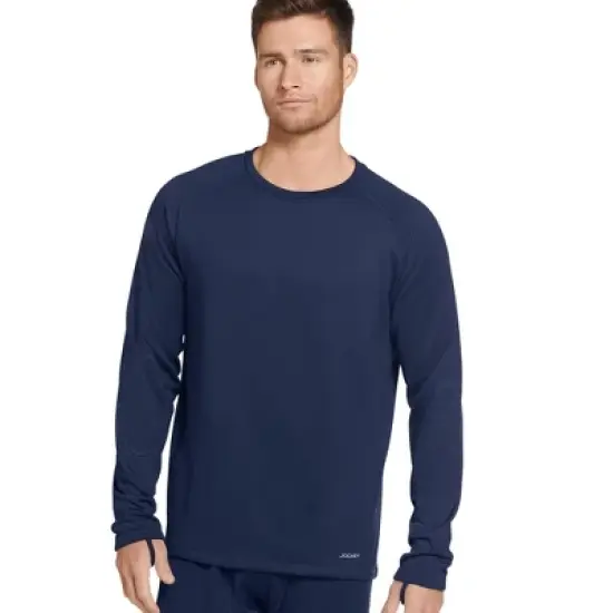 Jockey Men's Grid Fleece Thermal Long Sleeve Crew image {2}