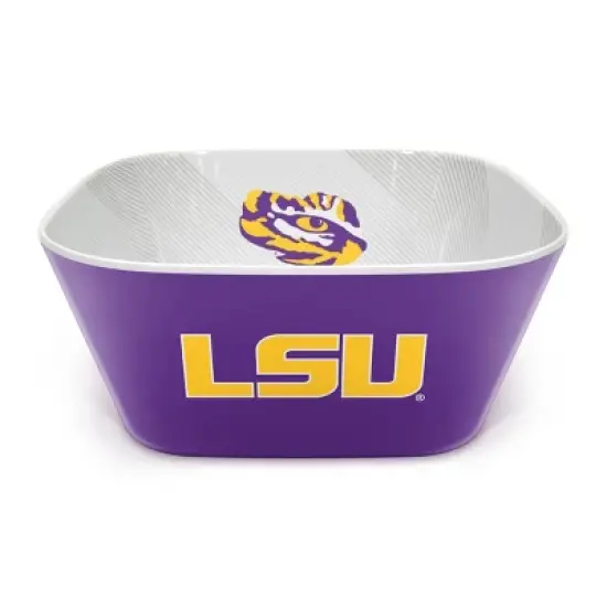 NCAA LSU Tigers Serving Bowl: Melamine Rounded Square, 15 Volume Capacity image {1}