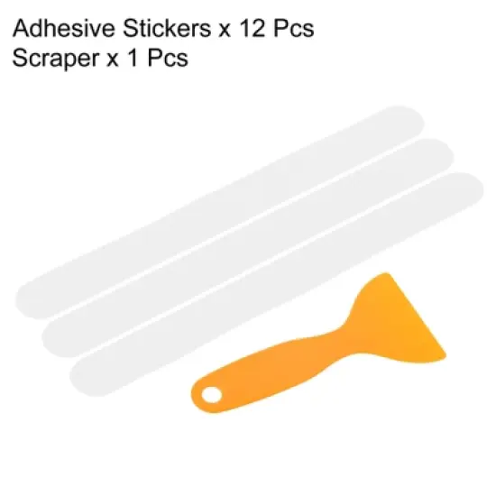 Unique Bargains Non Slip Bathtub Stickers Safety Shower Treads Adhesive Decal Square with Scraper Clear 0.66 Ft  x 0.79" image {2}