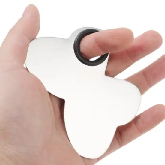 Unique Bargains Portable Butterfly Nail Art Palette Silver Tone 1 Set image {2}