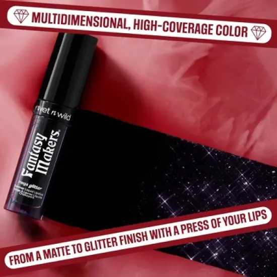 Wet n Wild Fantasy Makers Mega Glitter Shimmer Liquid Lipstick - 0.11 fl oz image {2}