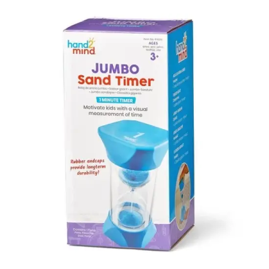Hand2Mind 1 Minute Jumbo Sand Timer: Educational Teaching Aid for Preschool to 6th Grade Kids image {3}