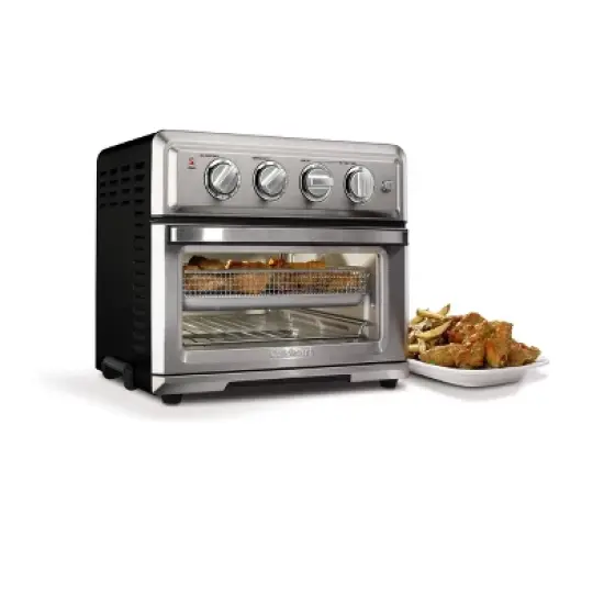 Cuisinart Air Fryer Toaster Oven: TOA-55WM, Stainless Steel, 1800W, 3-Year Warranty, Nonstick, Timer, Recipes Included image {2}