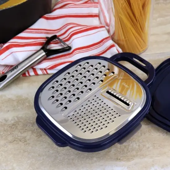 Oster Flat Bluemarine 3 Piece Grater and Container Set in Navy image {2}