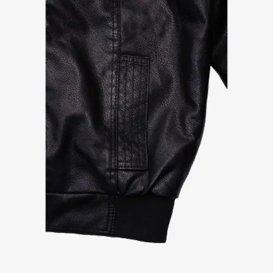 X RAY Boy's Lined PU Jacket With Knit Hood image {3}