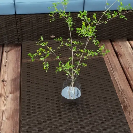 Outsunny Cushioned Patio Furniture Set, Storage Function Coffee Table image {4}