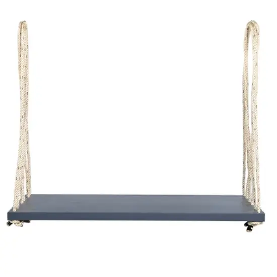 COWLOWN Acacia Wood Hanging Swing Chair, Porch Swing with Cushion & Pillows, 400lb Capacity image {4}