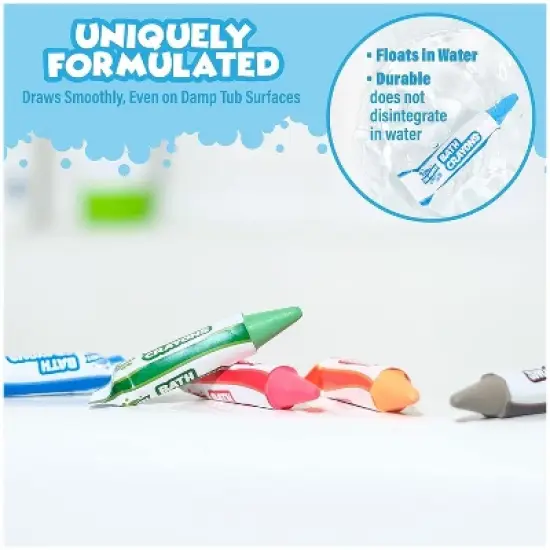 Tub Works Smooth Bath Crayons Bath Toy, 24 Pack image {1}