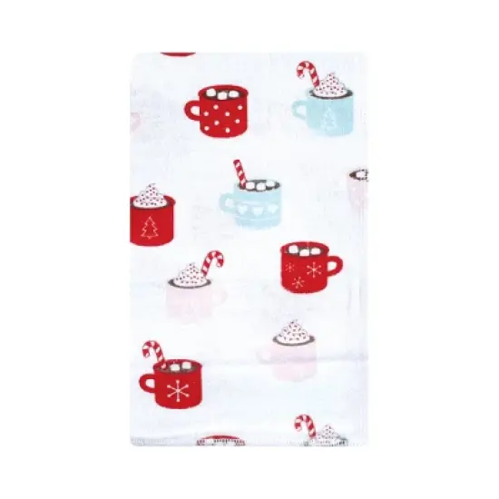 Hudson Baby Infant Girl Cotton Flannel Burp Cloths, Hot Cocoa, One Size image {2}
