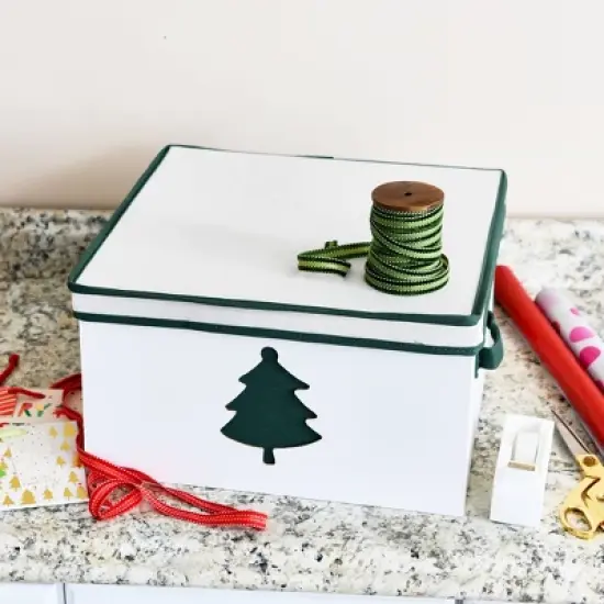 Household Essentials Large Holiday Storage Box Green image {2}
