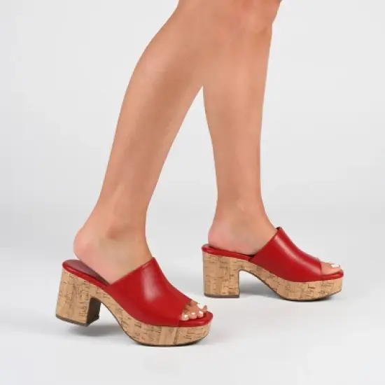 Journee Collection Womens Astter Tru Comfort Foam Slip On Platform Open Toe Sandals image {8}