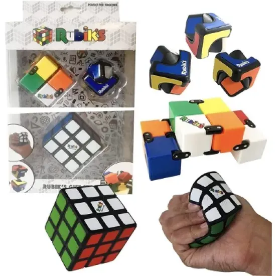 Brand Partners Group Rubiks 3 Piece Gift Set | Squishy Cube | Infinity Cube | Spin Cublet image {2}