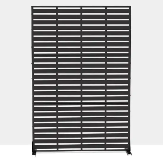 Lirago Garden Privacy Fence 72 in Galvanized Metal Outdoor Screen image {11}