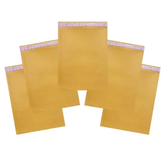 UOFFICE Pack of 400 Kraft Bubble Mailers 14.25" x 20" - #7 Self-Seal Padded Envelopes image {5}