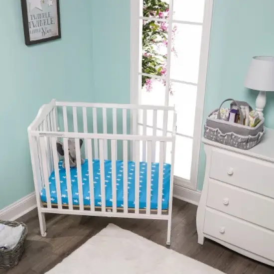 Everyday Kids 2-Pack Pack 'n Play Sheets &ndash; 100% Jersey Cotton, Blue & Gray Star and Cloud Designs, Soft Fitted Sheets for Portable or Mini Cribs image {4}