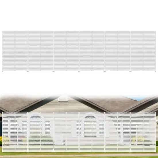 SEVOBAL 6pc Patio Screen Patio Privacy Porch Screen Patio Screens Paged Patio Decorative Screens Patio Screen Decor Outdoor, White, 272.82"*15.75"*72" image {6}