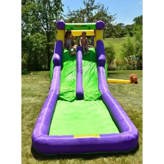 Bounceland Double Water Slide with Pool image {3}
