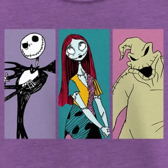 Girl's The Nightmare Before Christmas Jack, Sally, Oogie Panels T-Shirt image {1}