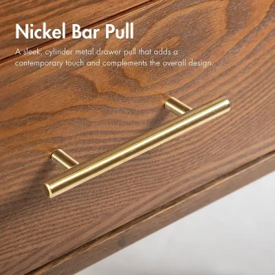 HOMES: Inside + Out 3pc Full Riverstone Mid-Century Modern Bedroom Set with 2 Nightstands Walnut image {6}