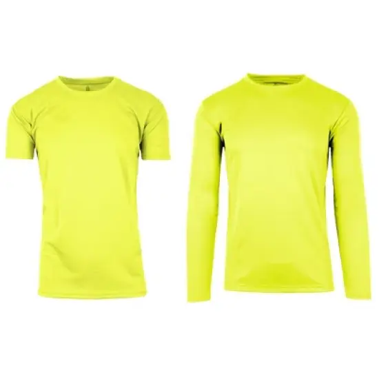 Galaxy By Harvic  High Visibility  Moisture-Wicking Quick Dry Performance Crew Neck Tee -2 Pack image {2}