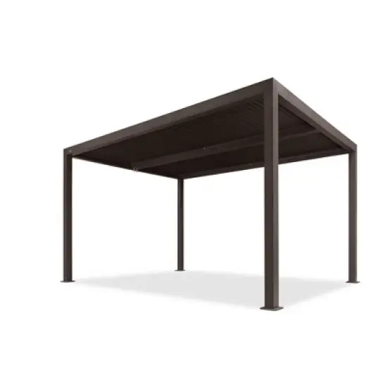 PURPLE LEAF Outdoor Louvered Pergola Sun Shade Outside Canopy with Aluminum Roof for Pool Hot Tub Backyard Garden Pavilion Patio Hardtop Gazebo image {9}