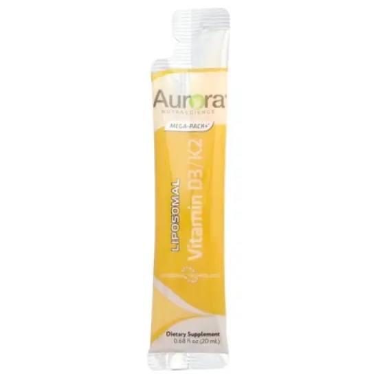 Aurora Nutrascience Liposomal Vitamin D3/K2, 10 Packets, 0.68 fl oz (20 ml) Each image {2}