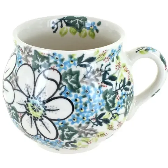 Blue Rose Polish Pottery 455 Vena Bubble Mug image {4}