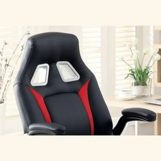 NicBex Adjustable Ergonomics Gaming Chair 360&deg; Swivel Chair with Wheels,Black/Red Computer Chair for Office&Home,Versatile Leisure Chair image {3}