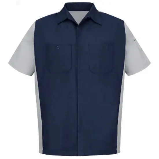 Red Kap&reg; Men's Short Sleeve Two-Tone Crew Shirt image {7}