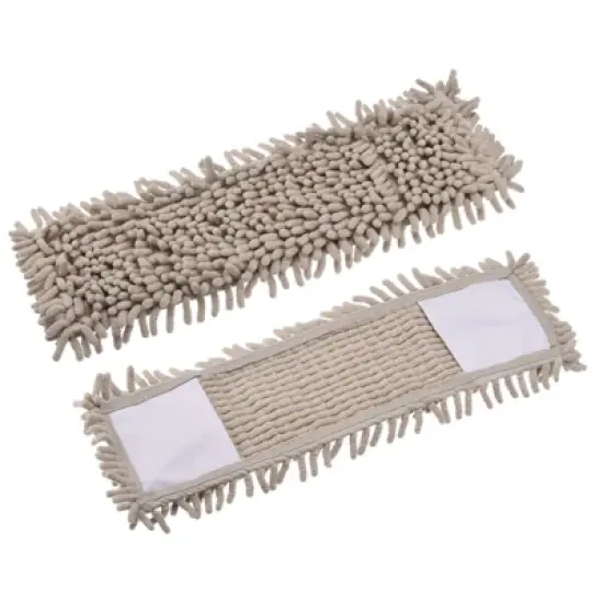 Unique Bargains Chenille Microfiber Washable Reusable Mop Replacement Head 2 Pcs image {6}