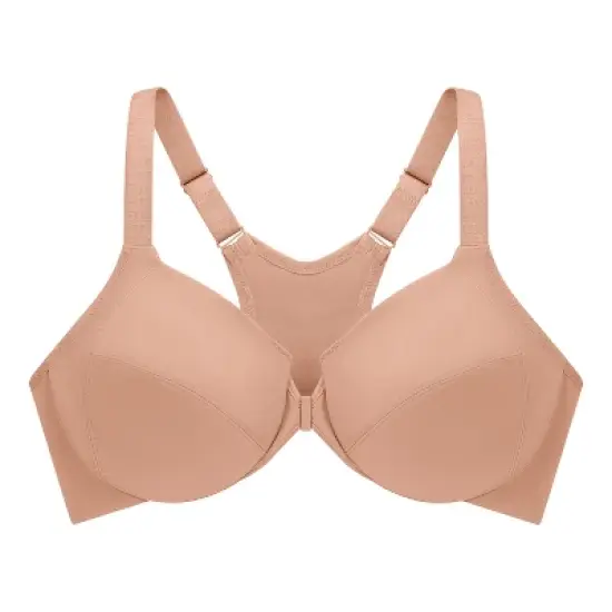 Glamorise Womens Front-Closure Smoothing WonderWire Underwire Bra 1247 Cappuccino image {3}