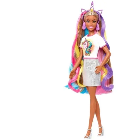 Barbie Fantasy Hair Doll - Mermaid and Unicorn Looks image {3}